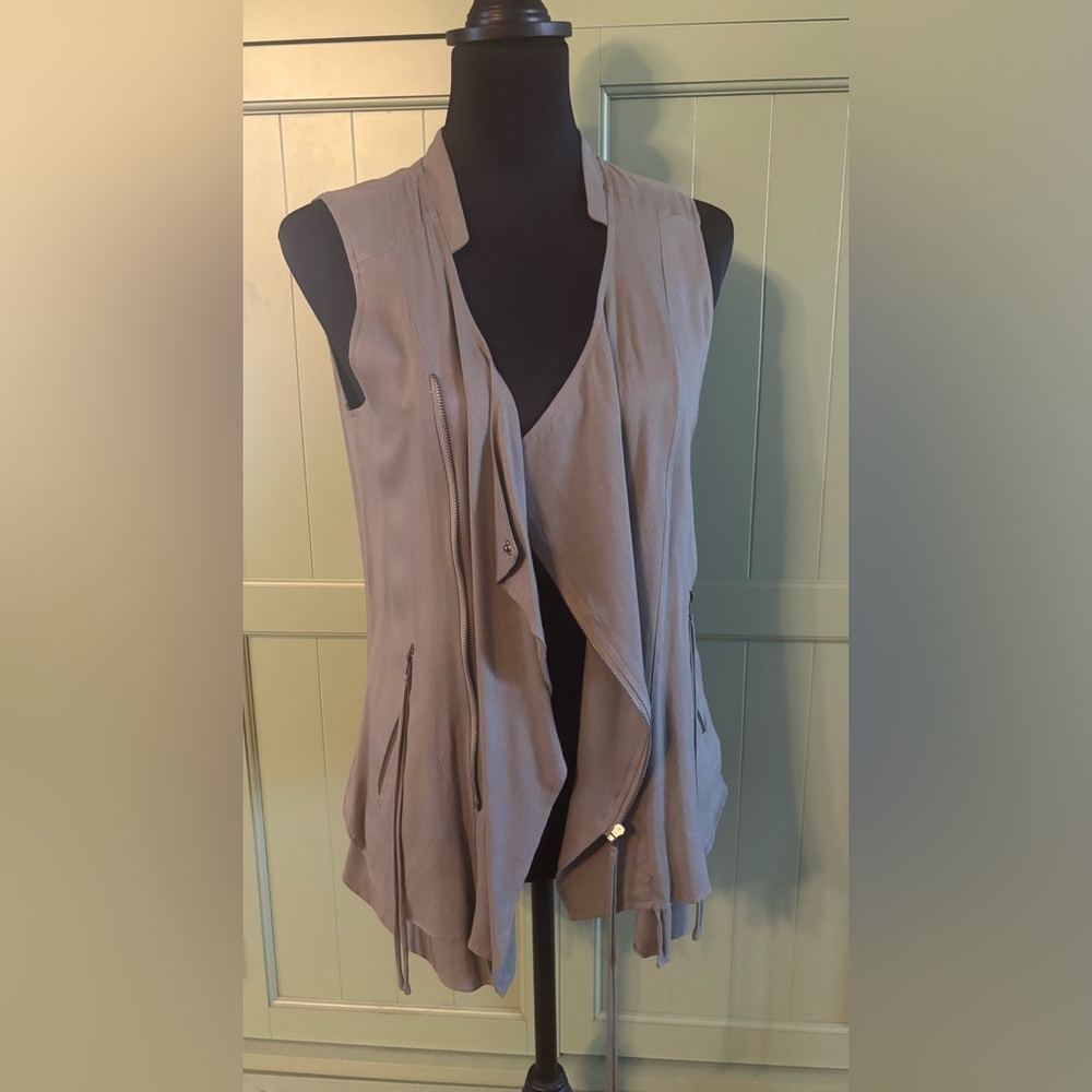 Olive + Oak Draped Sleeveless Utility Vest